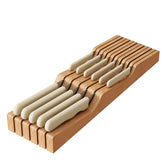 GHWIE in-drawer knife block demonstrates space-saving design for a cleaner counter