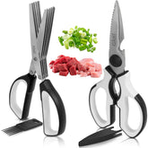 Gidli 2-Pack kitchen scissors overview showing versatile prep power