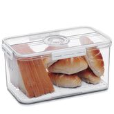 Gifhomfix bread box with airtight lid keeps bread fresh longer.
