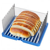 Gifhomfix bread slicer stainless steel guide enables precise, clean cuts for homemade loaves.