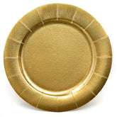 Gift Boutique 13-inch gold charger plate with pebbled rim for elegant table setting