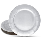 Gift Boutique silver round charger plates 13-inch, elegant finish for refined table setting.