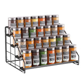 GIGIFTREE 4-tier spice rack in bright black for organized storage