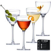 GIHOP Nick and Nora glass front view ideal for elegant martinis