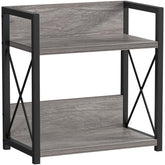 Giikin countertop shelf 2-tier grey showcases compact spice and mug storage.
