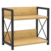 Giikin two-tier countertop organizer keeps spice jars neatly visible and accessible.