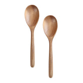 GinSent two-piece acacia wooden spoons for versatile cooking and serving.