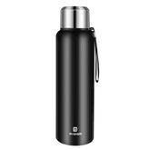 GIOGD insulated bottle black 1500ml overview showing durable stainless steel and leakproof design