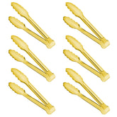 Gisly 6-piece gold serving tongs in stainless steel for elegant salads.