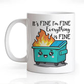 Gkodw mug front print with witty message for daily coffee humor.