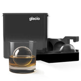 Glacio clear ice maker set with 2.4-inch spheres for whiskey experiences