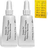 Gladwise espresso grease 2-pack 5g tubes close-up on packaging.