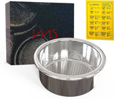 Gladwise IMS 54mm basket for Breville, top view shows precise portafilter fit