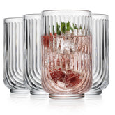 Glaver's Vintage Glassware arch glass clear 17oz ideal for cocktails and fresh beverages