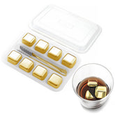 Glendaveny gold ice cubes in a glass keep whiskey cold without dilution.