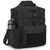 Glenkey double-deck insulated lunch box top compartment expanded for extra capacity, ideal for work lunches