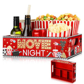 GlikCeil movie night snack tray with 4 compartments keeps treats organized.