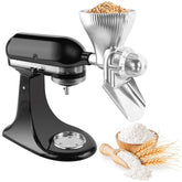 GLINK grain mill attachment mounted on KitchenAid for secure fit and precise grinding