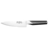Global Sai knife blade edge highlights razor precision for effortless slicing.