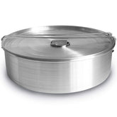 Globe Rocket flan mold with lid, top view, ideal for rich, creamy flan