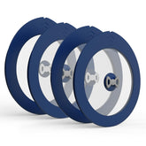 GLOU-GLOU GOOSE GGG lids on Pyrex 7201 cover front, airtight visibility for leftovers.