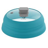 GLOU-GLOU GGG 11.8 in blue microwave splatter cover over a plate
