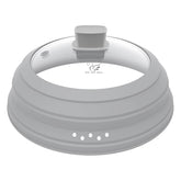 GLOU-GLOU GOOSE GGG splatter cover top view keeps microwave clean and mess-free.