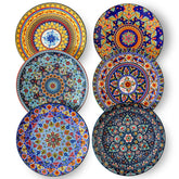Glowworm bohemian dinner plate 10.5 inch with vibrant pattern for everyday meals