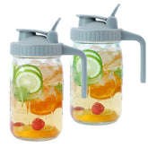 GMSWEET Mason pitcher wide mouth 32oz with pour spout for easy pouring