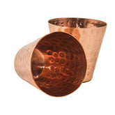 GoCraft copper shot glasses closeup with hammered texture for authentic cocktail presentation