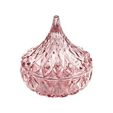 Godinger Blush Glass Hershey Kiss Candy Dish with whimsical silhouette for party displays