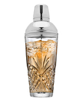 Godinger Dublin crystal martini shaker front view for stylish entertaining