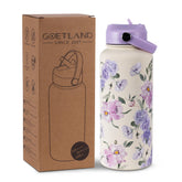 Goetland Flowers bottle with floral design for daily hydration.