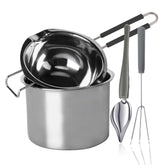 Goging stainless steel double boiler pot front view shows 1200ml capacity for smooth melting.