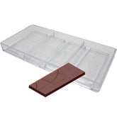 Goldbaking plain bar mold top view for neat chocolate bars