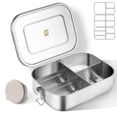 Golden Key 47QZ lunch box front view shows durable stainless steel for daily meals.