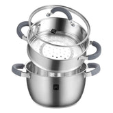 GOLDEN KEY 3.2 qt steamer pot with lid for efficient family meals.