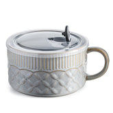 Gomakren 39oz soup mug with handle for easy one-handed meals.