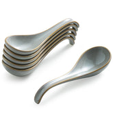 Gomakren soup spoons with glossy ceramic finish for elegant dining.
