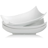 Gomakren turkey serving platter with curved edge, ideal for elegant table presentation
