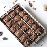 Good Dee's brownie pan with dividers for even slices.