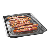 GoodCook crispy baking sheet delivers crisp results for bacon and wings.
