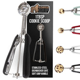 Gorilla Grip cookie scoop 1tbsp BPA-free for precise cookie portions.