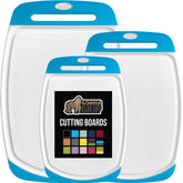 GORILLA GRIP cutting board set 3 Aqua large surface for heavy chopping