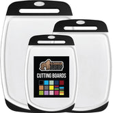 GORILLA GRIP cutting board set 3, reversible for double-sided prep.