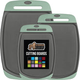 GORILLA GRIP cutting board set shown as entire set for versatile meal prep.