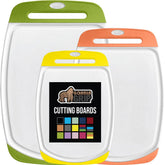 GORILLA GRIP cutting-board set3 lime trio on countertop improves prep versatility and organization.