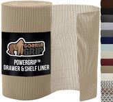 GORILLA GRIP powerGRIP drawer liner with tight grip keeps items in place in a drawer