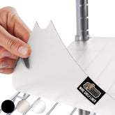 GORILLA GRIP ShelfGuard liner on a clear 14x36 shelf keeps items secure.