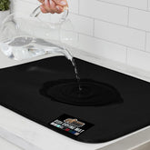 Gorilla Grip Ultra dish drying mat showing large 18x32 size for drying bowls and pans.